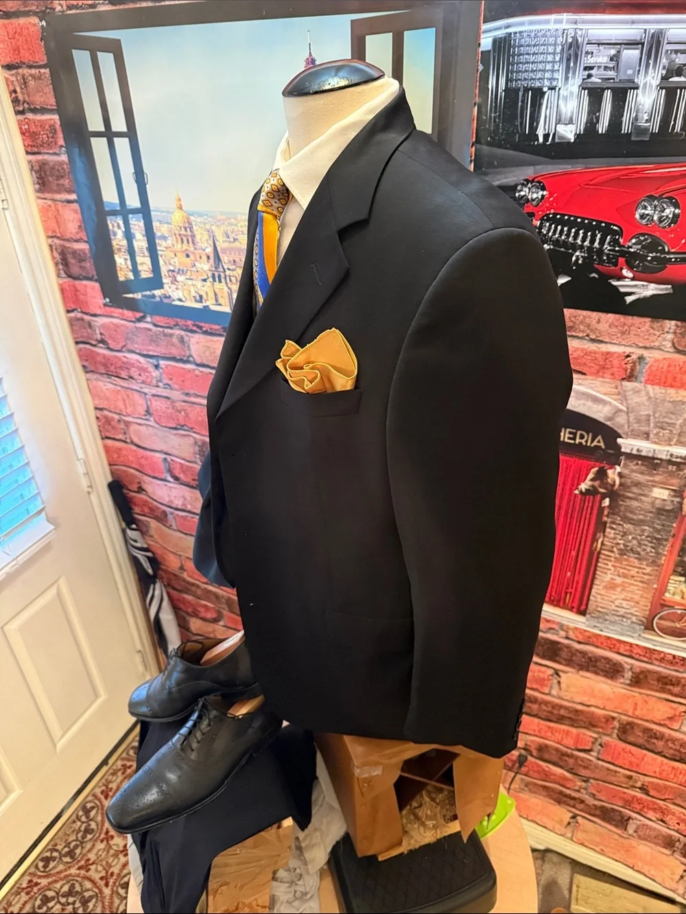 Vintage Brooks Brothers Jacket with Gold Logo Label
